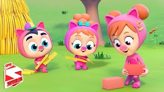 Three Little Pigs Story | Cartoon Stories for Kids | Pretend and Play | Nursery Rhymes - Kids Tv