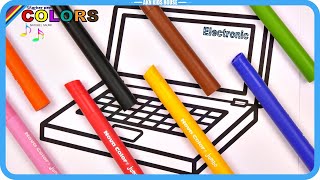 ( Electronic ) Laptop Big Marker Pencil Coloring Pages / Akn Kids House