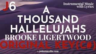 Brooke Ligertwood | A Thousand Hallelujahs Instrumental Music and Lyrics  Original Key (C#)