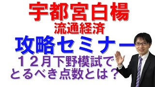 ［中３栃木県立入試・受験・偏差値］  宇都宮白楊高校（流通経済）攻略セミナー　１２月の下野模試でとるべき合格点数とは？　コマキ進学塾