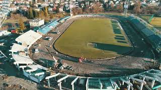 Krosno24.pl - Postęp prac na stadionie (28.12.2022)