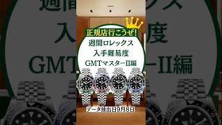 週間ロレックス入手難易度/GMTマスターII編【2024年9月8日更新】 #ロレックスマラソン #watch #rolex