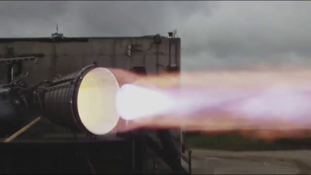 SpaceX - Raptor Vacuum Engine Test Fire - YouTube