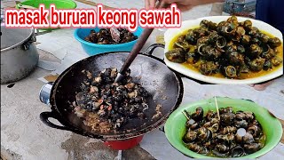 Berburu KEONG SAWAH langsung di masak tongseng bareng keluarga