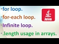 10-Core Java Tutorial|Loops| for | for each | infinite loop | array iteration | Eclipse example