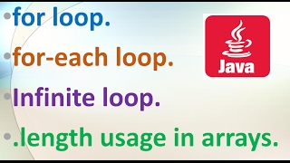 10-Core Java Tutorial|Loops| for | for each | infinite loop | array iteration | Eclipse example