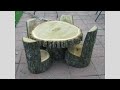 wood stump decorate ideas for your home.