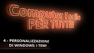 Computer Facile PER TUTTI!! - Personalizzazione di Windows: i temi