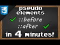 Learn CSS pseudo elements in 4 minutes 🔎