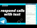 How To Respond Calls With Text On Telegram App