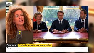 Charlotte Girard, porte-parole de la France Insoumise sur la Signature des ordonnances en direct