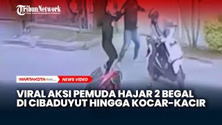 Viral Aksi Pemuda di Cibaduyut Lawan 2 Orang Begal Hingga Pelaku Kabur