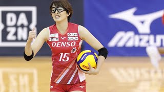 【バレーボール】招き猫サーブで有名 鍋谷友理枝選手のスパイクもかっこいい!!【女子】Yurie Nabeya【volleyball】