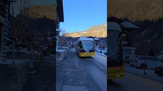 Bus(Postauto)in Lauterbrunnen Switzerland🇨🇭#linienbus #autobus #travel #holiday #shorts #yt