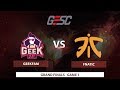 Geek Fam vs Fnatic | Game 1 | GESC E-Series: Jakarta SEA