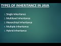 Java Inheritance Types Explained: Single, Multiple, Multilevel, Hybrid and Hierarchical Inheritance