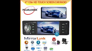 4''1 Din Car Radio MP5 Player AM/FM/RDS AUX Built-in Bluetooth microphone Stereo Mirror Link camera