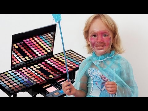 Frozen Elsa Litle MakeUP Artist Profesional w For the first time with professional makeup Frozen Elsa Litle MakeUP Artist Profesional w For the first time with professional makeup
