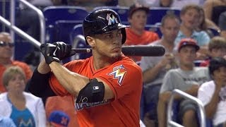 LAD@MIA: Stanton rips his second home run of the day