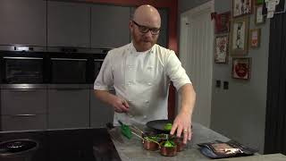 Chef Gary Maclean prepares his Smoked Salmon Salad For Chicago Scots