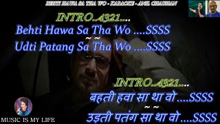 Behti Hawa Sa Tha Woh Karaoke With Scrolling Lyrics Eng. & हिंदी