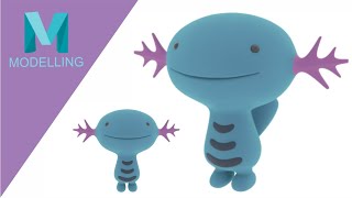 3D MAYA modeling Pokemon WOOPER. Easy and Fast.