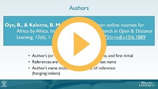 Authors in a Reference Entry*