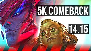 YONE vs ILLAOI (TOP) | 5k comeback, 47k DMG, 1000+ games | EUW Diamond | 14.15