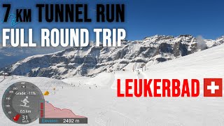 [4K] Skiing Leukerbad, Full 7 km Top to Bottom via the Tunnel, Wallis Switzerland, GoPro HERO9