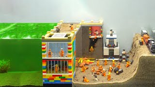 Lego Dam Breach Experiment | NEW Strongest LEGO Dam Underground Prison, Simulation of Dam Failure