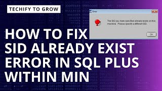 SID Error in SQL