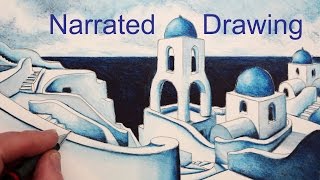 How to Draw a Village: Watercolour Pencils