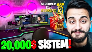 YENİ 20.000$ YAYIN SİSTEMİMİZ! MAVİ TİK ALDIK! Streamer Life Simülatör 2 #4