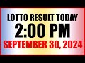 Lotto Result Today 2pm September 30, 2024 Swertres Ez2 Pcso