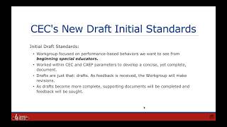 CEC's Standards Development: Setting the Foundation for the Future of Special Education