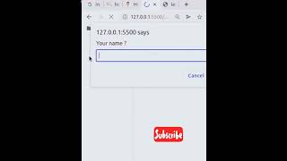 prompt method in javascript #shorts #prompt