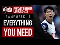 63K OR 🚀🔥 | FPL GAMEWEEK 9 EVERYTHING YOU NEED | NEED SALAH!?  | Fantasy Premier League Tips 2024/25