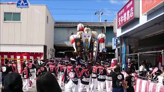 堺市だんじり祭り　津久野地区だんじり　津久野駅前周回コース　神野町（２０１８年１０月６日）－３