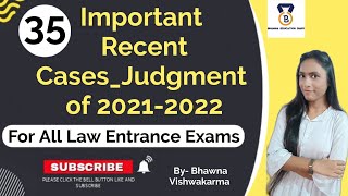 35 Important Judgment Supreme Court 2021-2022 |Recent Landmark Judgment of Supreme Court Part-2