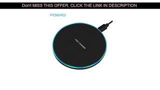 Review FDGAO 10W Fast Wireless Charger For Samsung Galaxy S10 S20 S9 Note 10 9 USB Qi Charging Pad