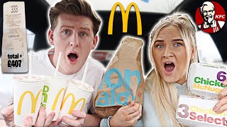Letting The Person IN FRONT of Me DECIDE What I Eat For 24 HOURS!!