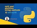 Python tip 25: split and partition string methods