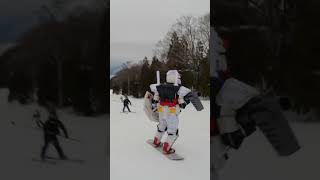 【スキージャム勝山】#生ガンダム #シャア #GP隊 #snowboarding  #gundam  #skiing #コスプレ #スノーボード #スキージャム勝山【SKIJAM KATSUYAMA】