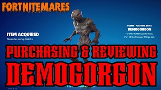 Fortnite Purchasing/Reviewing Stranger Things Demogorgon Skin on Halloween - AdorahTheExplorah