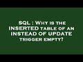 SQL : Why is the INSERTED table of an INSTEAD OF UPDATE trigger empty?