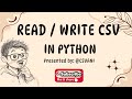 🎯 Read and Write CSV File in Python | csv Module Explained with Example | Python Tutorial