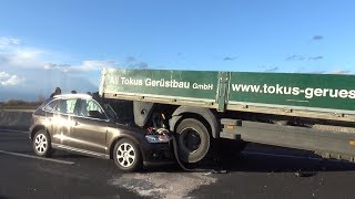 Auffahrunfall 2 LKW + 1 PKW - 1 Verletzter in Köln-Immendorf am 07.03.19