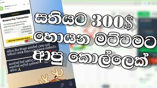 සතියට 300$ වඩා අතට ගන්න කොල්ලෙක්/ 25usdt න් පටන් අරන් තියෙන්නෙ