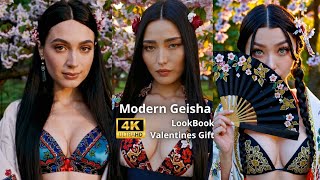 Valentine’s Forbidden Desire | Hot Modern Geisha Fantasy 🎁🔥 | 4K Sensual Beauty #valentine