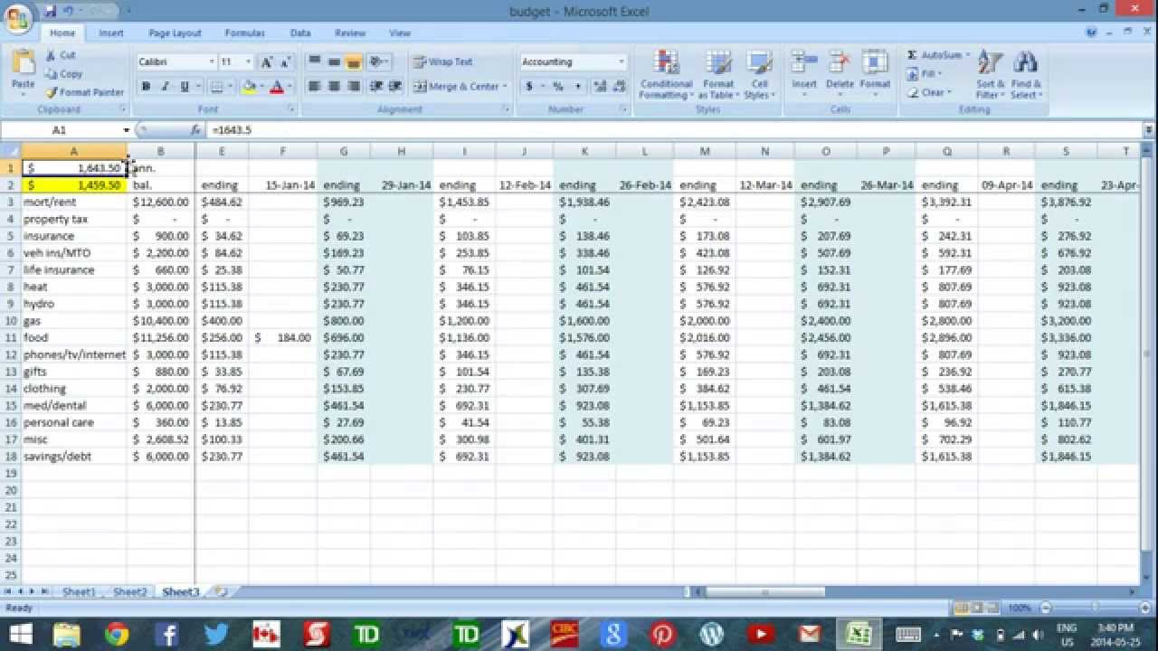 Contoh Cash Flow Excel